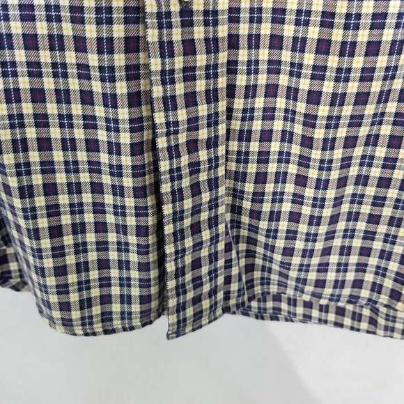 Tommy Hilfiger Men's Shirt Medium Blue Plaid Check  Long Sleeve - Picture 6 of 10
